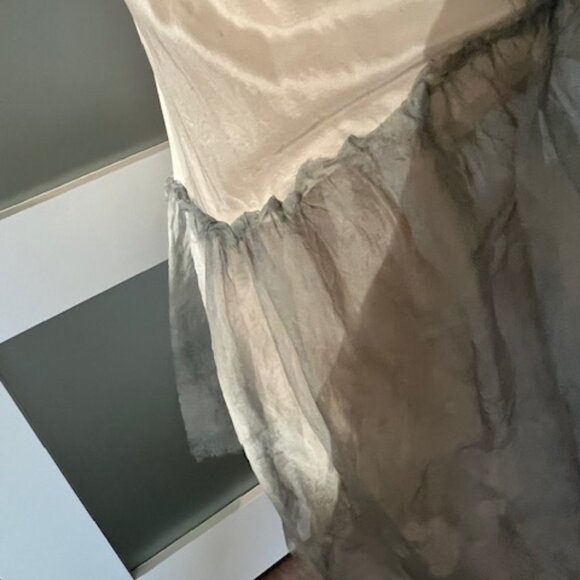 Long Slip Dresses with Organza bottom by designer, Robin Kaplan, Size S - Picture 11 of 13
